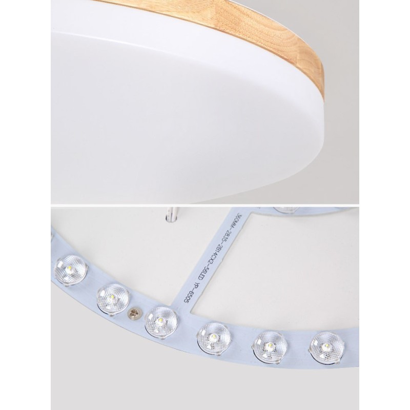 Nordic Round Ceiling Lamp Simple Modern Solid Wood Lamp Ultra thin Ceiling Lamp