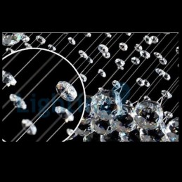 Modern Contemporary Chandelier Flush mount Pendant Fixture Crystal Rain Drop Light