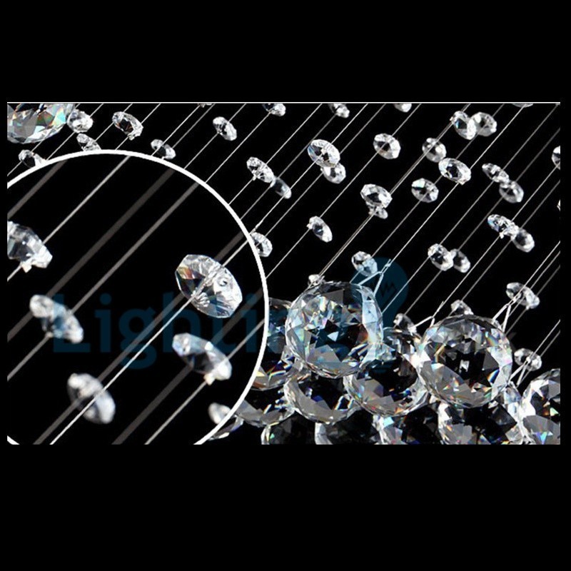Modern Contemporary Chandelier Flush mount Pendant Fixture Crystal Rain Drop Light