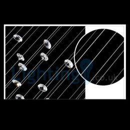 Modern Contemporary Chandelier Flush mount Pendant Fixture Crystal Rain Drop Light