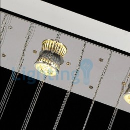 Modern Contemporary Chandelier Flush mount Pendant Fixture Crystal Rain Drop Light