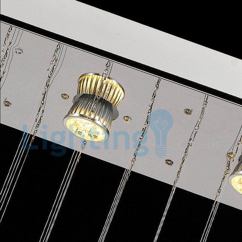 Modern Contemporary Chandelier Flush mount Pendant Fixture Crystal Rain Drop Light