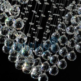 Modern Contemporary Chandelier Flush mount Pendant Fixture Crystal Rain Drop Light