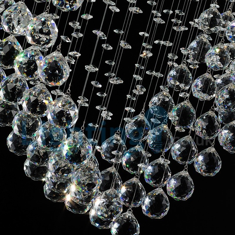 Modern Contemporary Chandelier Flush mount Pendant Fixture Crystal Rain Drop Light