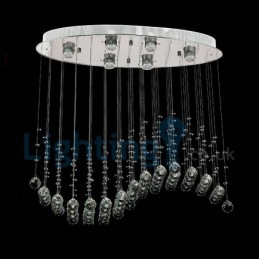 Modern Contemporary Chandelier Flush mount Pendant Fixture Crystal Rain Drop Light