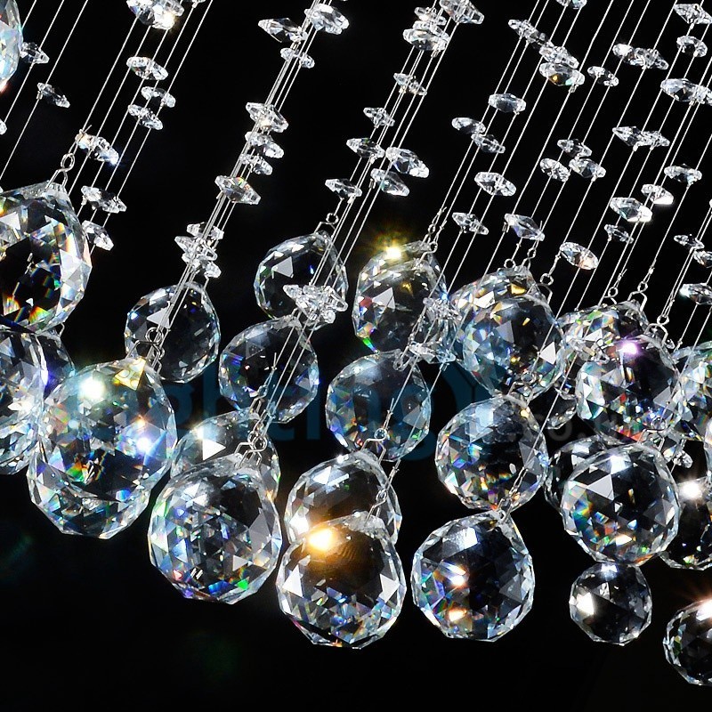 Modern Contemporary Chandelier Flush mount Pendant Fixture Crystal Rain Drop Light