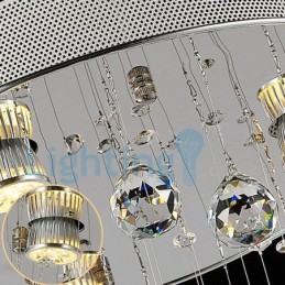 Modern Contemporary Chandelier Flush mount Pendant Fixture Crystal Rain Drop Light