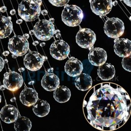 Modern Contemporary Chandelier Flush mount Pendant Fixture Crystal Rain Drop Light