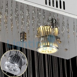Modern Contemporary Chandelier Flush mount Pendant Fixture Crystal Rain Drop Light