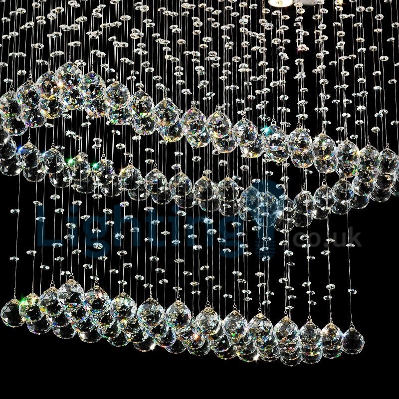 Modern Contemporary Chandelier Flush mount Pendant Fixture Crystal Rain Drop Light