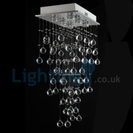 Modern Contemporary Chandelier Flush mount Pendant Fixture Crystal Rain Drop Light