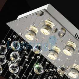 Modern Contemporary Chandelier Flush mount Pendant Fixture Crystal Rain Drop Light
