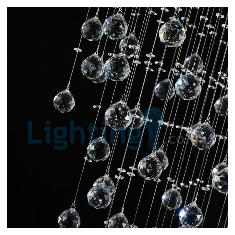 Modern Contemporary Chandelier Flush mount Pendant Fixture Crystal Rain Drop Light