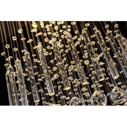 Modern Contemporary Chandelier Flush mount Pendant Fixture Crystal Rain Drop Light