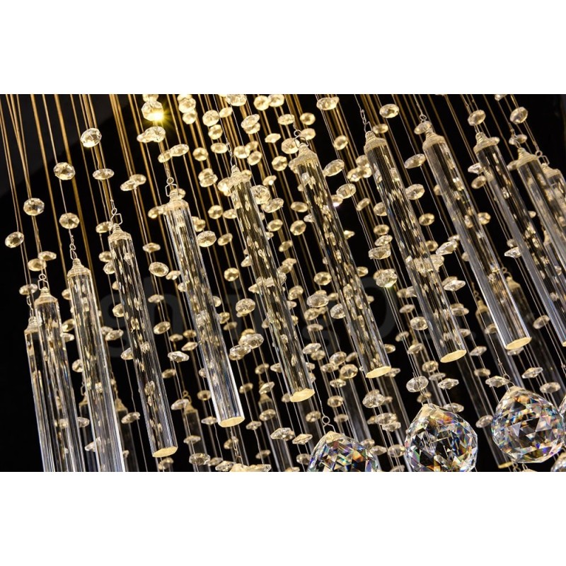 Modern Contemporary Chandelier Flush mount Pendant Fixture Crystal Rain Drop Light