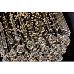 Modern Contemporary Chandelier Flush mount Pendant Fixture Crystal Rain Drop Light