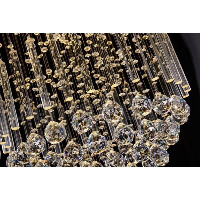Modern Contemporary Chandelier Flush mount Pendant Fixture Crystal Rain Drop Light