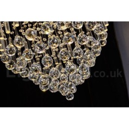 Modern Contemporary Chandelier Flush mount Pendant Fixture Crystal Rain Drop Light