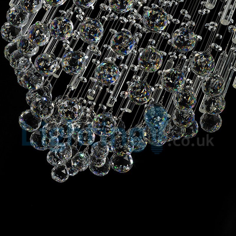 Modern Contemporary Chandelier Flush mount Pendant Fixture Crystal Rain Drop Light