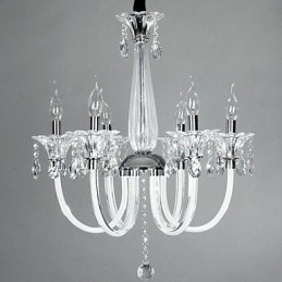 American Style Lodge 6 Light Chandelier With Glass Shade
