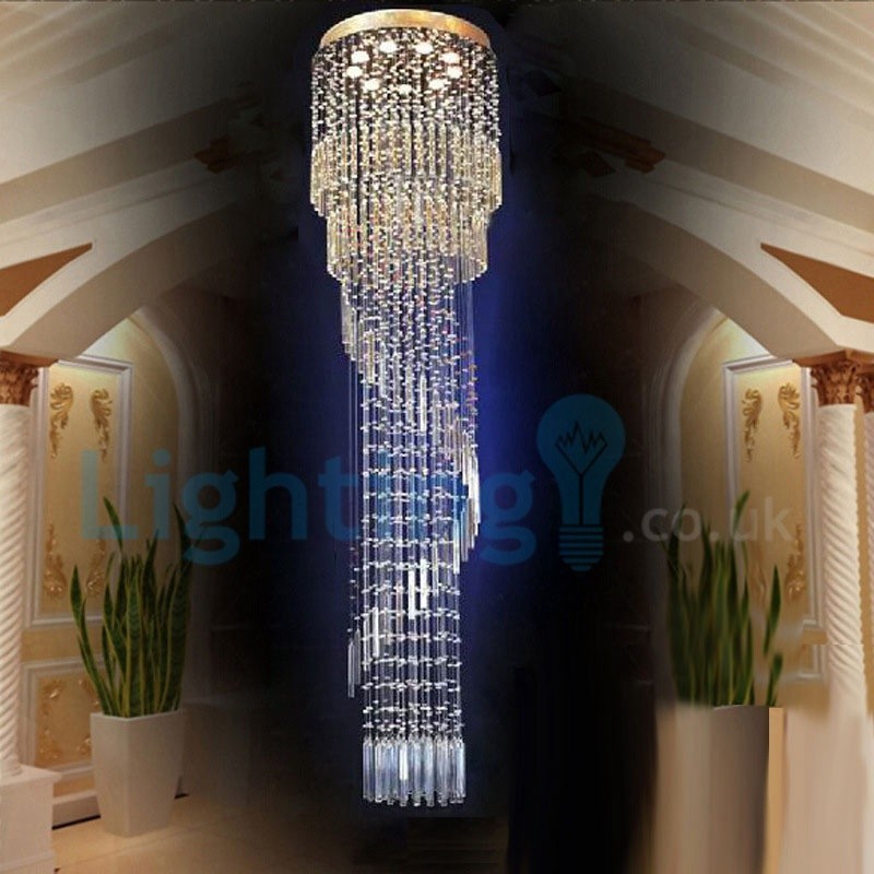 Modern Contemporary Chandelier Flush mount Pendant Fixture Crystal Rain Drop Light