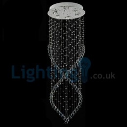 Modern Contemporary Chandelier Flush mount Pendant Fixture Crystal Rain Drop Light