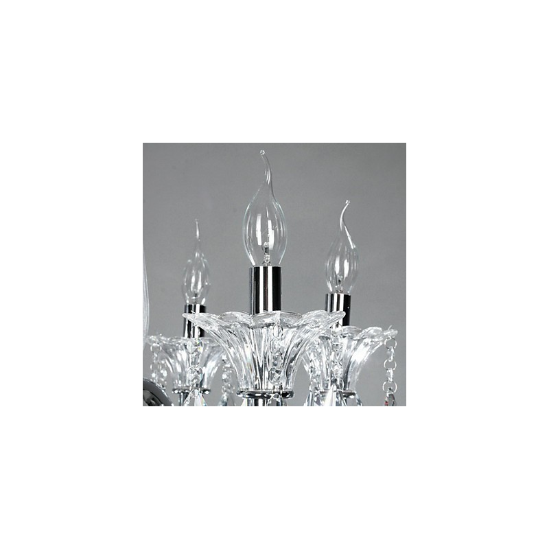 American Style Lodge 6 Light Chandelier With Glass Shade