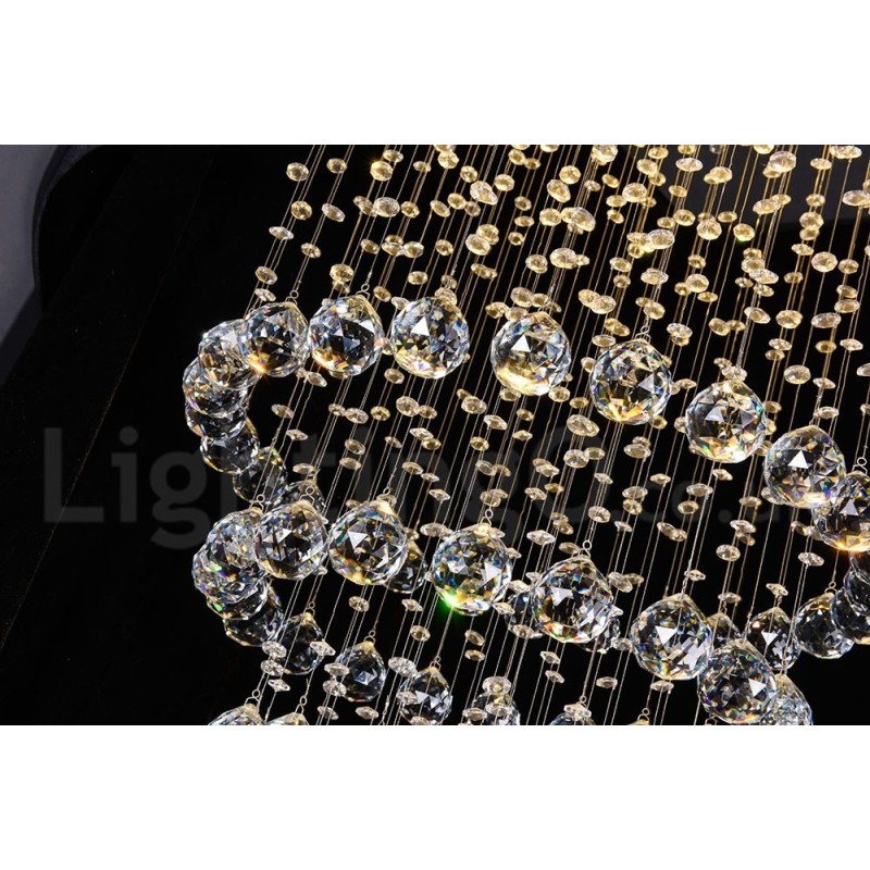 Modern Contemporary Chandelier Flush mount Pendant Fixture Crystal Rain Drop Light
