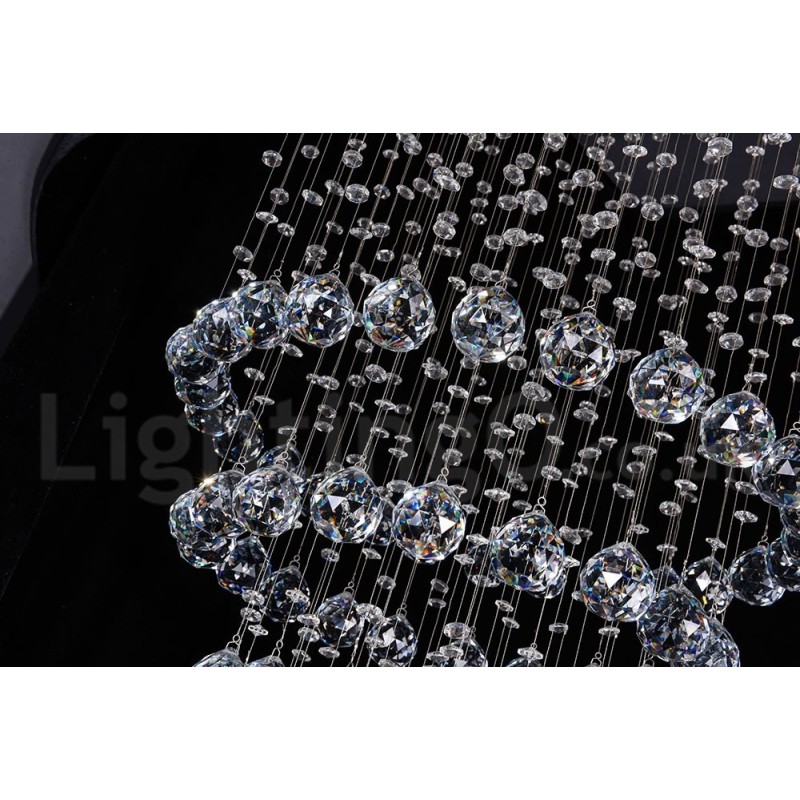 Modern Contemporary Chandelier Flush mount Pendant Fixture Crystal Rain Drop Light