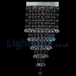 Modern Contemporary Chandelier Flush mount Pendant Fixture Crystal Rain Drop Light
