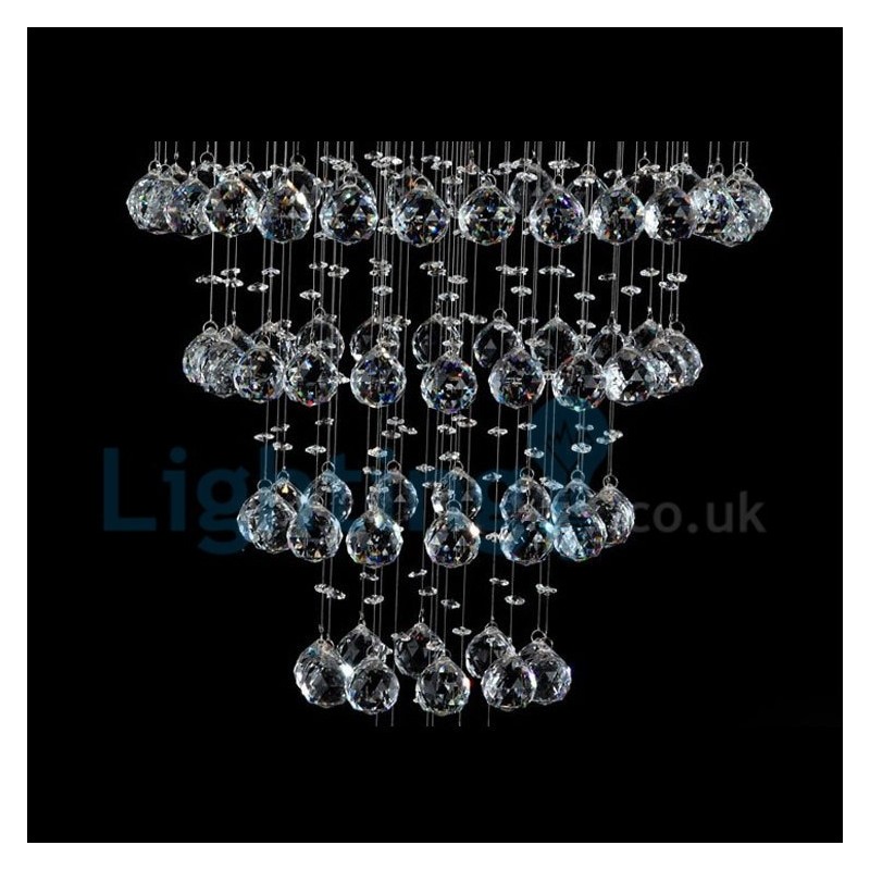 Modern Contemporary Chandelier Flush mount Pendant Fixture Crystal Rain Drop Light