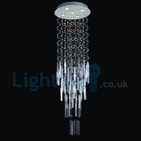Modern Contemporary Chandelier Flush mount Pendant Fixture Crystal Rain Drop Light