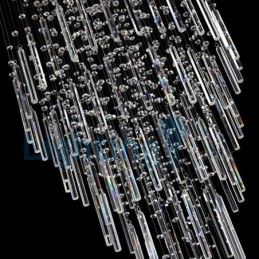 Modern Contemporary Chandelier Flush mount Pendant Fixture Crystal Rain Drop Light