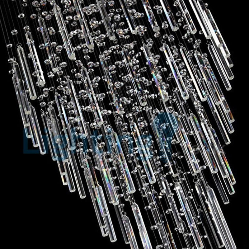 Modern Contemporary Chandelier Flush mount Pendant Fixture Crystal Rain Drop Light