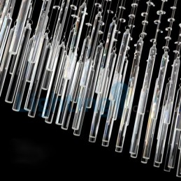 Modern Contemporary Chandelier Flush mount Pendant Fixture Crystal Rain Drop Light