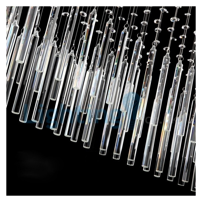 Modern Contemporary Chandelier Flush mount Pendant Fixture Crystal Rain Drop Light