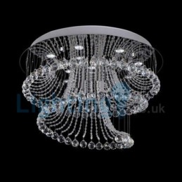 Modern Contemporary Chandelier Flush mount Pendant Fixture Crystal Rain Drop Light