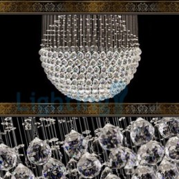 Modern Contemporary Chandelier Flush mount Pendant Fixture Crystal Rain Drop Light