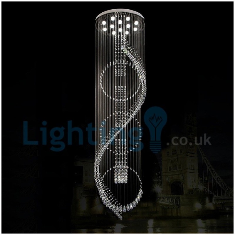 Modern Contemporary Chandelier Flush mount Pendant Fixture Crystal Rain Drop Light