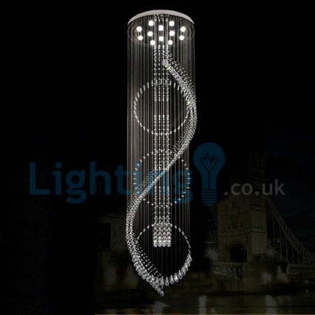 Modern Contemporary Chandelier Flush mount Pendant Fixture Crystal Rain Drop Light