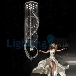 Modern Contemporary Chandelier Flush mount Pendant Fixture Crystal Rain Drop Light