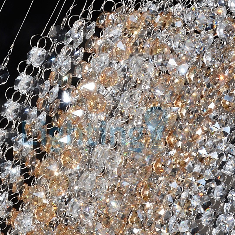 Modern Contemporary Chandelier Flush mount Pendant Fixture Crystal Rain Drop Light