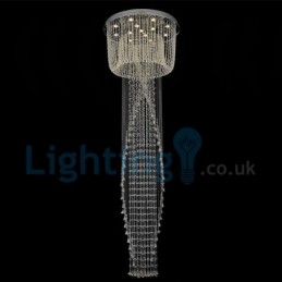 Modern Contemporary Chandelier Flush mount Pendant Fixture Crystal Rain Drop Light