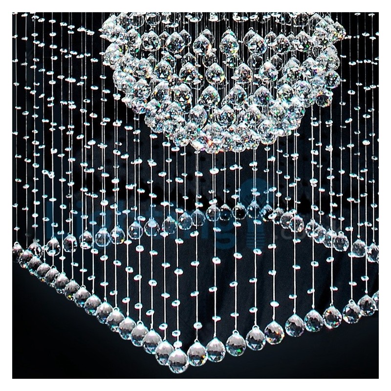 Modern Contemporary Chandelier Flush mount Pendant Fixture Crystal Rain Drop Light