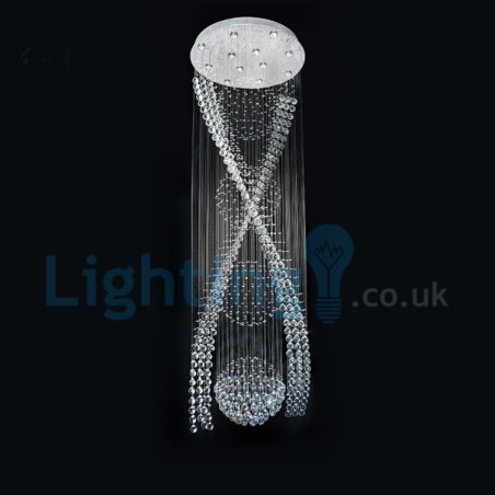 Modern Contemporary Chandelier Flush mount Pendant Fixture Crystal Rain Drop Light