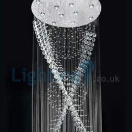 Modern Contemporary Chandelier Flush mount Pendant Fixture Crystal Rain Drop Light