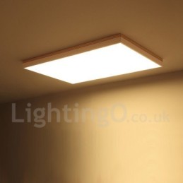 Nordic Rectangular Ultra thin Solid Wood Ceiling Lamp