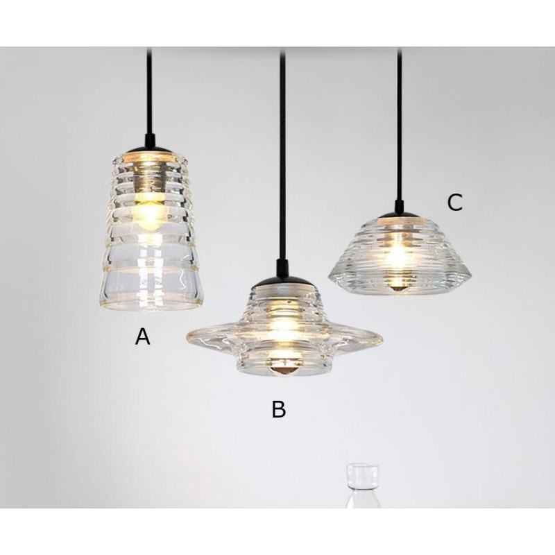 Single Head Glass Pendant Light Cafe