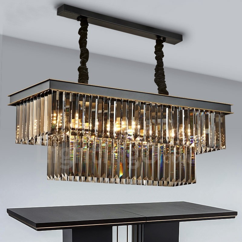 Retro Crystal Pendant Light Cafe Exibittion Hall