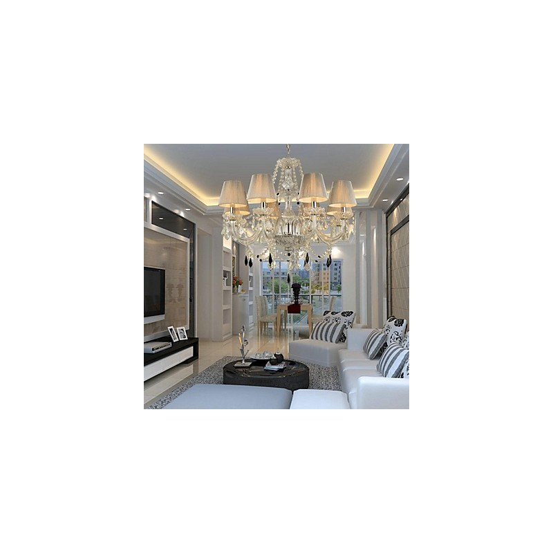 Chandelier Crystal Luxury Modern 1 Tiers Living 6 Lights